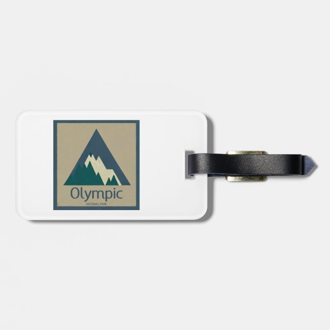 Etiqueta Para Maletas Olympic National Park Rustic (Atrás Horizontal)