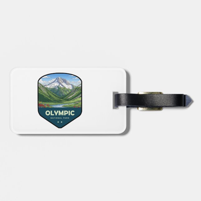 Etiqueta Para Maletas Olympic National Park Shield (Atrás Horizontal)