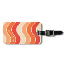 Onda Retro Groovy Óxido Naranja Crema Personalizad
