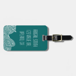 Etiqueta Para Maletas Ondas de huella digital