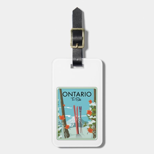 Etiqueta Para Maletas Ontario To Ski (Frente Vertical)