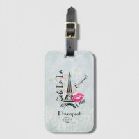 Ooh La La Paris Torre Eiffel con labios rosados