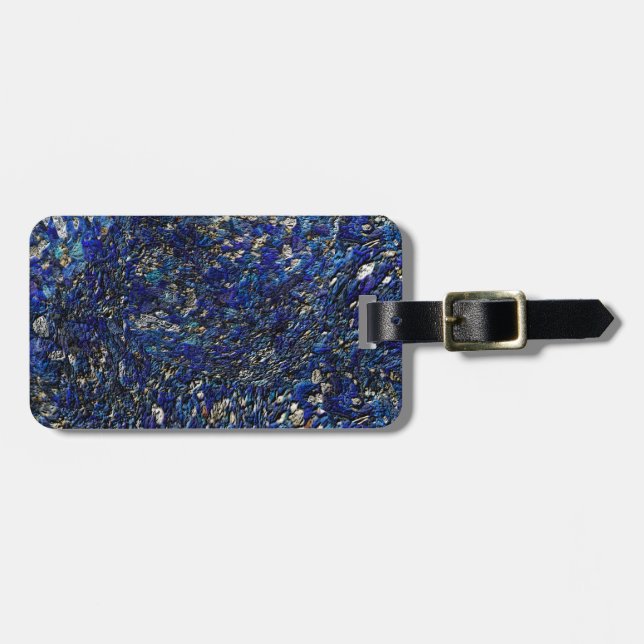 Etiqueta Para Maletas Opal azul (Frente Horizontal)