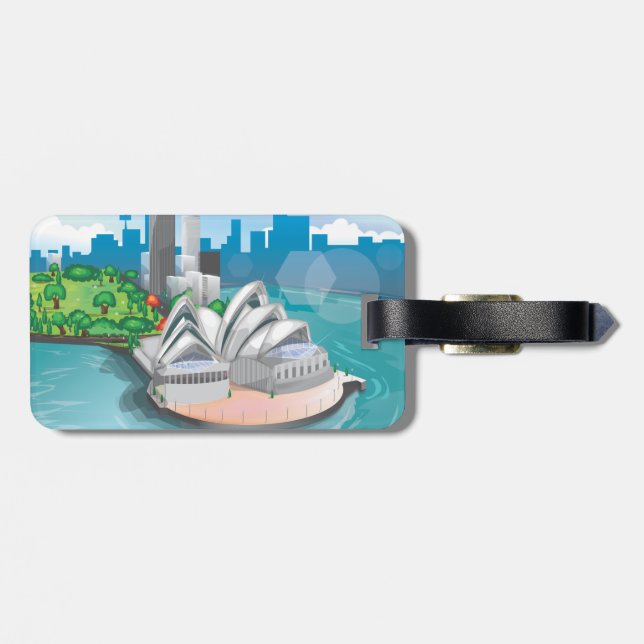 Etiqueta Para Maletas Ópera de Sidney (Atrás Horizontal)
