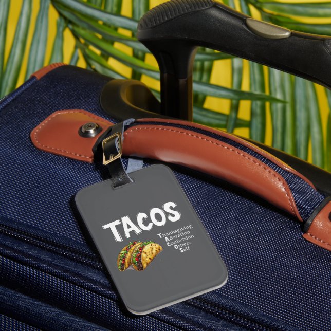 Etiqueta Para Maletas Oración TACOS (Anverso In situ 1)