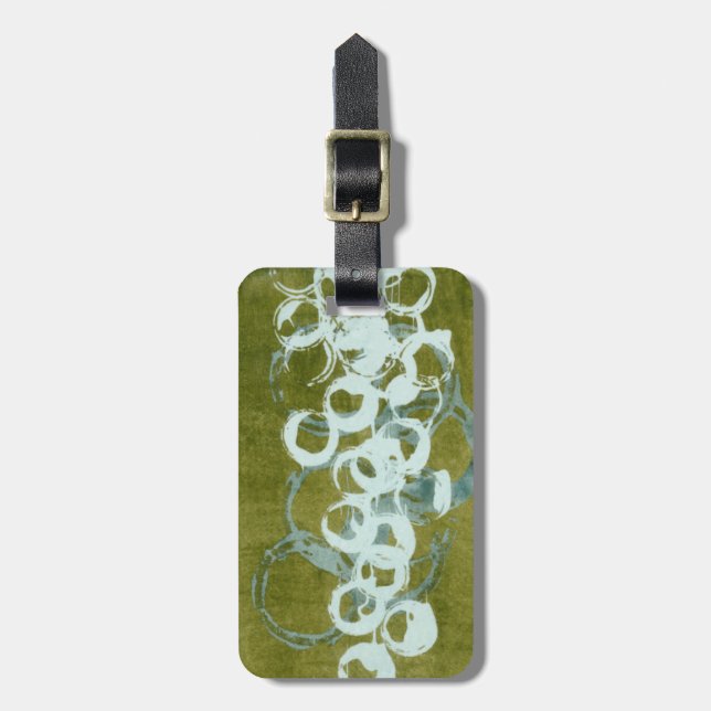 Etiqueta Para Maletas Orbes verdes I (Frente Vertical)