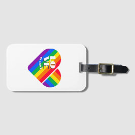 Etiqueta Para Maletas Orgullo Arcoíris Corazón