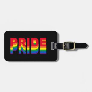 Etiqueta Para Maletas Orgullo lgbt lgbtq queer gay arcoiris negro