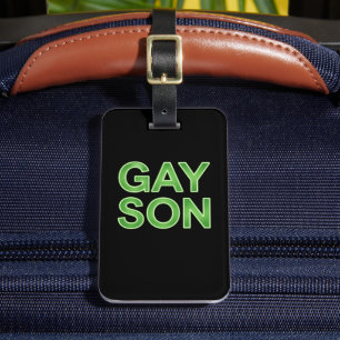 Etiqueta Para Maletas Orgullo LGBTQ divertido de Gay Son