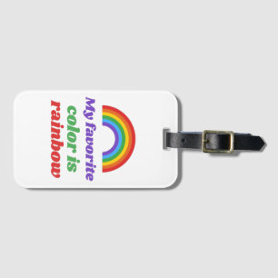 Etiqueta Para Maletas Orgullo- Mi color favorito es el arcoiris. Etiquet