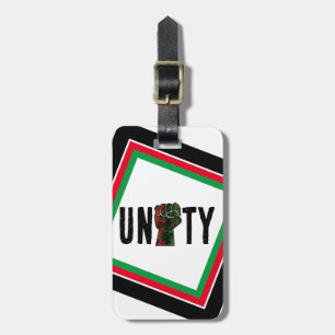 Etiqueta Para Maletas orgullo negro bandera panafricana roja verde puño