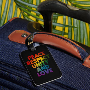 Etiqueta Para Maletas Orgullo Paz Respeto Unidad Y Amor