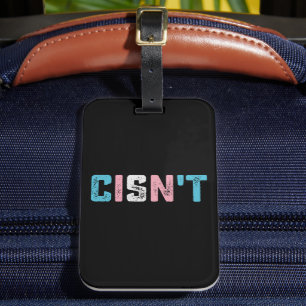 Etiqueta Para Maletas Orgullo Transgénero Cis no es Bandera Trans LGBTQ 