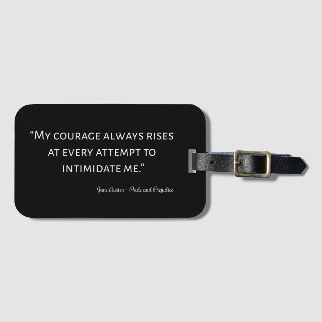 Etiqueta Para Maletas Orgullo y prejuicio (Anverso horizontal)