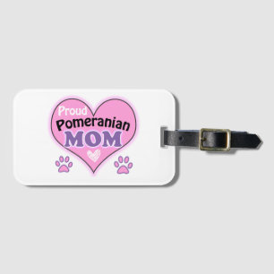 Etiqueta Para Maletas Orgullosa mamá Pomerania