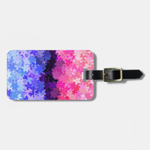 Etiqueta Para Maletas Orgulloso floral retro boho groovy omnisexual