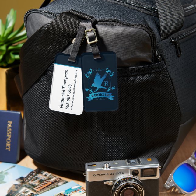 Etiqueta Para Maletas Ornate RAVENCLAW™ House Escudo (Anverso & Reverso)