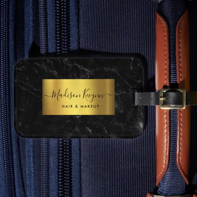 Etiqueta Para Maletas Oro negro (Anverso In Situ 4)