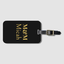 Oro Negro Minimalista Monograma Moderno Lujo
