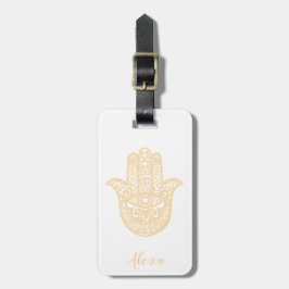 Etiqueta Para Maletas Oro personalizado buena suerte regalo mano hamsa