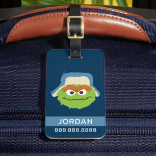 Etiqueta Para Maletas Oscar el rostro de Grouch Woodland   Añadir inform