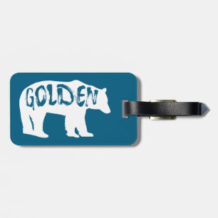 Etiqueta Para Maletas Oso de Colorado dorado