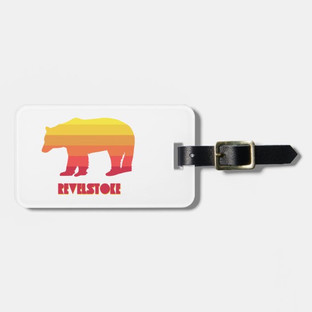 Etiqueta Para Maletas Oso de Revelstoke (Frente Horizontal)