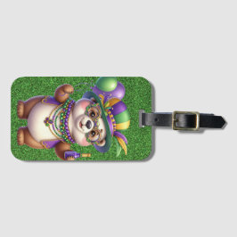 ETIQUETA PARA MALETAS OSO DE TEDIA CUTIDO VESTIDO PARA MARDI GRAS