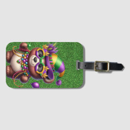 ETIQUETA PARA MALETAS OSO DE TEDIA CUTIDO VESTIDO PARA MARDI GRAS