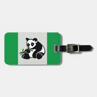 Etiqueta Para Maletas Oso gráfico PANDA - Conservación - Verde de la vid