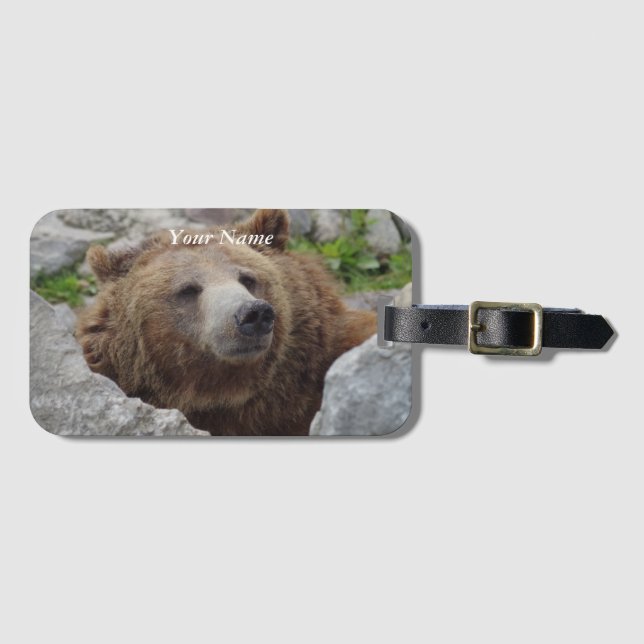 Etiqueta Para Maletas Oso Kodiak (Anverso horizontal)