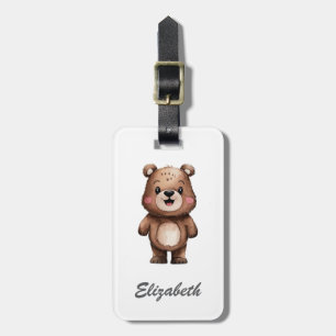 Etiqueta Para Maletas Oso lindo - Niña personalizada