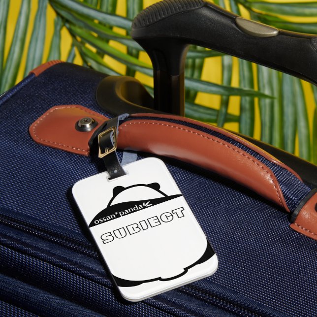 Etiqueta Para Maletas oso ossan*panda (Anverso In situ 1)