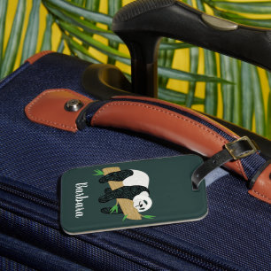 Etiqueta Para Maletas Oso Panda Perezoso