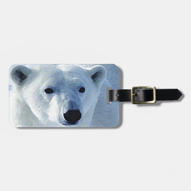 Etiqueta Para Maletas Oso polar (Frente Horizontal)