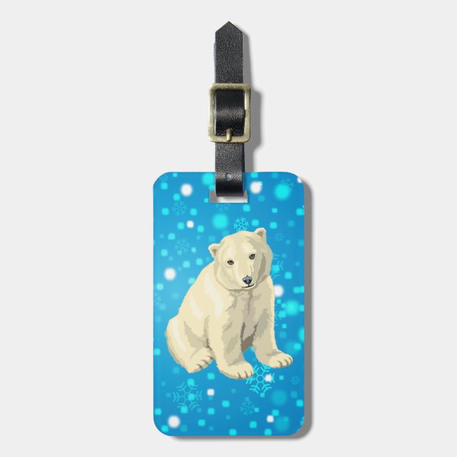 Etiqueta Para Maletas oso polar (Frente Vertical)