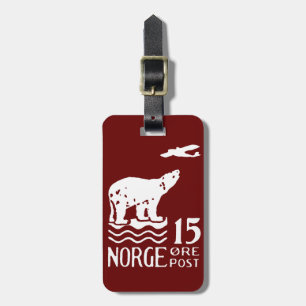 Etiqueta Para Maletas Oso Polar Noruego De 1925