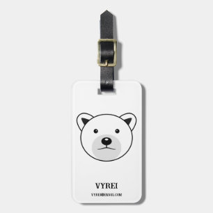 Etiqueta Para Maletas Oso polar Personalizado lindo