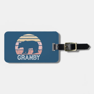 Etiqueta Para Maletas Oso Retro de Granby Colorado