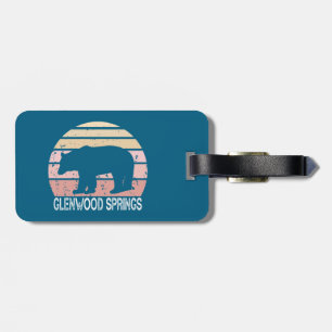 Etiqueta Para Maletas Oso Retro Glenwood Springs Colorado