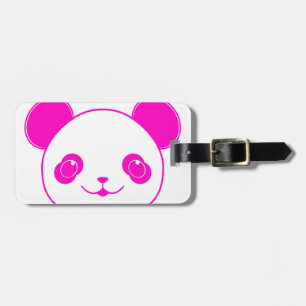 Etiqueta Para Maletas Oso rosa Kawaii Panda