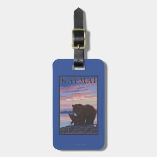 Etiqueta Para Maletas Oso y Cub - Katmai, Alaska