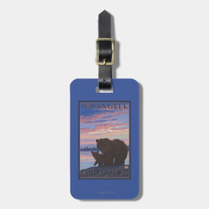 Etiqueta Para Maletas Oso y Cub - Wrangell, Alaska