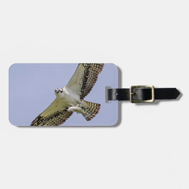 Etiqueta Para Maletas Osprey con un pez (Frente Horizontal)