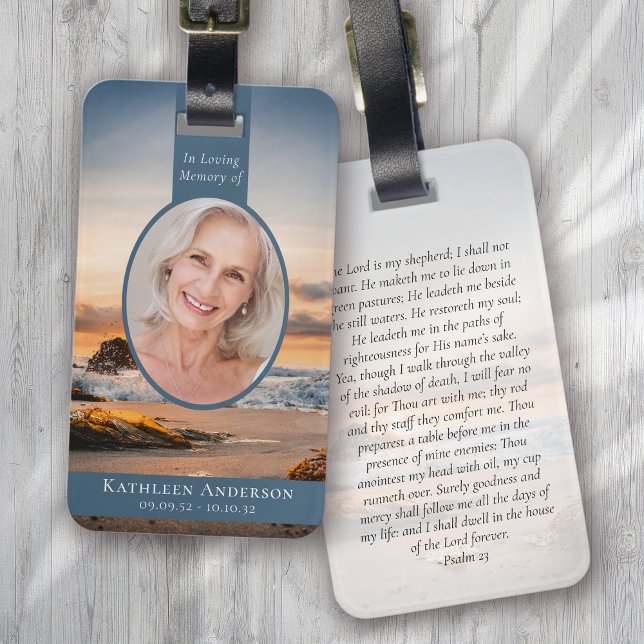 Etiqueta Para Maletas Oval Photo Beach Sunrise Memorial (Subido por el creador)