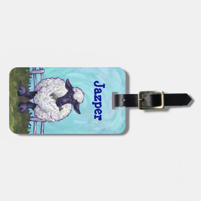 Etiqueta Para Maletas Oveja de desfile animal (Frente Horizontal)