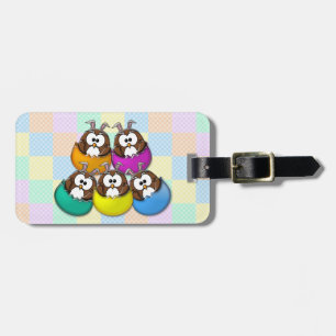 Etiqueta Para Maletas Oveja de Pascua - arcoiris