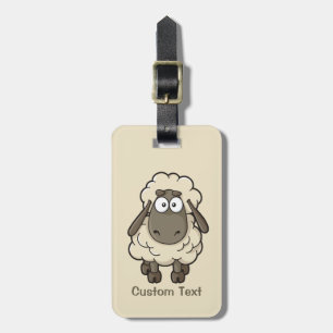 Etiqueta Para Maletas Oveja Personalizado Beige