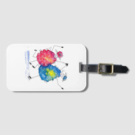 Etiqueta Para Maletas Ovejas bailando caprichosamente