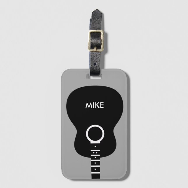 Etiqueta Para Maletas oye, es mi guitarra (Anverso vertical)